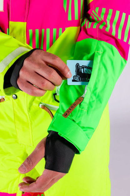 The Neon Navigator - Men's Retro Winter Snow Suit