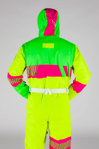 The Neon Navigator - Men's Retro Winter Snow Suit